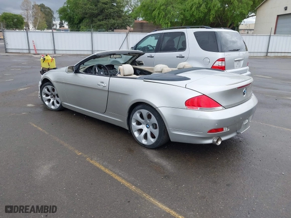 2006 BMW 6 Series 650Ci with VIN WBAEK13406CN76356, listed as a IAAI auction lot 41927866 with 1 mi miles. Bid and sale history available at carsss.com. Image 3.