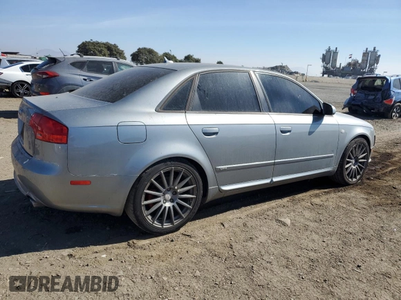 2007 Audi A4 2.0T with VIN WAUBF78E97A038568, listed as a Copart auction lot 77959884 with 227,348 mi miles and Clean Title. Bid and sale history available at carsss.com. Image 3.