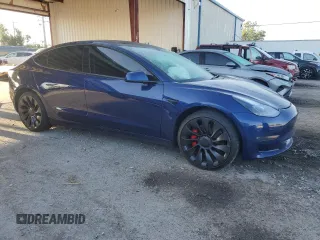 2023 Tesla Model 3 Performance z VIN 5YJ3E1EC5PF634178, wystawiony jako Copart lot #52530845 z przebiegiem 22 618 mil mil oraz Szkoda całkowita • Salvage title. Historia ofert i sprzedaży dostępna na DreamBid. Obrazek 4.
