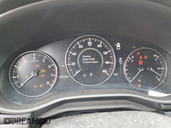 2019 Mazda 3 with VIN JM1BPBJMXK1142158, listed as a Copart auction lot 59874944 with 60,256 mi miles and Salvage title. Bid and sale history available at DreamBid. Image 9.
