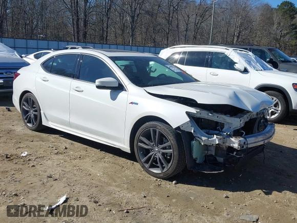 2018 Acura TLX w/A-SPEC Pkg with VIN 19UUB2F63JA007945, listed as a IAAI auction lot 41320172 with 160,616 mi miles. Bid and sale history available at carsss.com. Image 1.