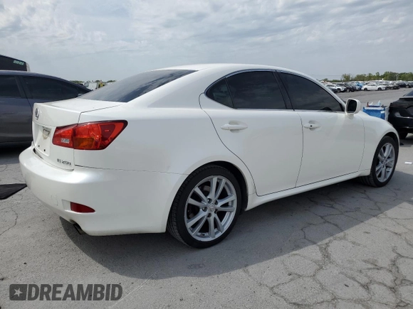 2006 Lexus IS 250 with VIN JTHBK262865016822, listed as a Copart auction lot 53750395 with 207,438 mi miles and Salvage Title. Bid and sale history available at DreamBid. Image 3.