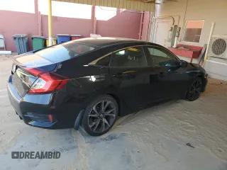 2020 Honda Civic Sedan Sport with VIN 19XFC2F87LE214442, listed as a Copart auction lot 41926545 with 37,105 mi miles and Salvage Title. Bid and sale history available at carsss.com. Image 3.