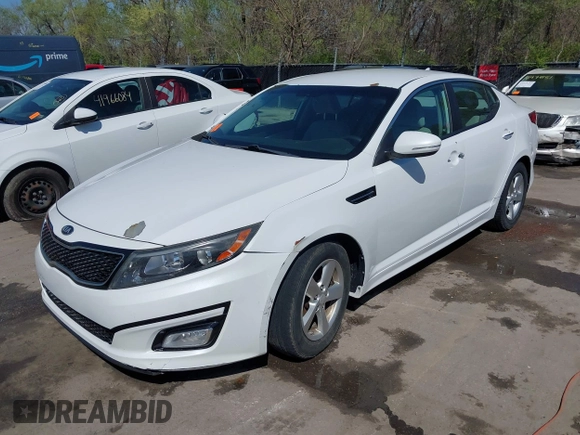 2014 Kia Optima LX with VIN 5XXGM4A7XEG282594, listed as a IAAI auction lot 41989268 with 149,332 mi miles and . Bid and sale history available at DreamBid. Image 2.