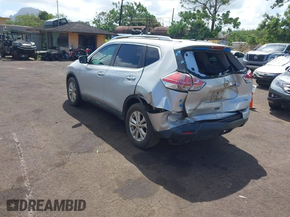 2015 Nissan Rogue SV with VIN 5N1AT2MT1FC857331, listed as a IAAI auction lot 41776854 with 83,142 mi miles and . Bid and sale history available at carsss.com. Image 3.
