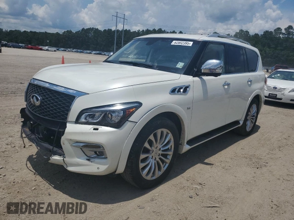2016 Infiniti QX80 with VIN JN8AZ2NF3G9613436, listed as a Copart auction lot 62862395 with 116,374 mi miles and Salvage title. Bid and sale history available at DreamBid. Image 1.