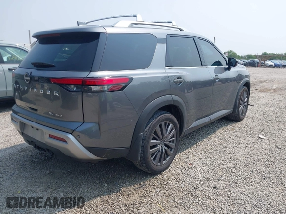 2022 Nissan Pathfinder SL with VIN 5N1DR3CD9NC262513, listed as a IAAI auction lot 42400791 with 46,587 mi miles and . Bid and sale history available at DreamBid. Image 4.