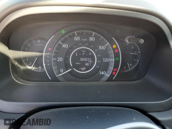2012 Honda CR-V EX-L with VIN 5J6RM3H72CL021881, listed as a Copart auction lot 54797945 with 69,033 mi miles and Salvage Title. Bid and sale history available at carsss.com. Image 9.
