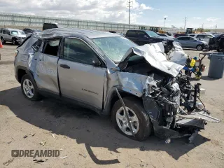 2022 Jeep Compass Sport with VIN 3C4NJCABXNT213956, listed as a Copart auction lot 69584354 with 20,158 mi miles and Salvage Title. Bid and sale history available at carsss.com. Image 4.