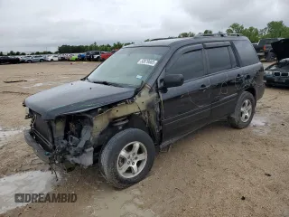 2006 Honda Pilot EX-L with VIN 5FNYF28516B003593, listed as a Copart auction lot 53879665 with 153,264 mi miles and Salvage Title. Bid and sale history available at DreamBid. Image 1.