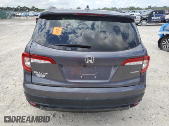 2022 Honda Pilot Special Edition with VIN 5FNYF5H22NB001986, listed as a Copart auction lot 51151045 with Not Provided miles and Salvage Title. Bid and sale history available at DreamBid. Image 6.