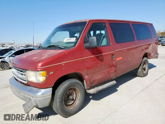2001 Ford Econoline Passenger XL with VIN 1FBSS31L21HA40360, listed as a Copart auction lot 46909575 with 317,780 mi miles and Salvage title. Bid and sale history available at DreamBid. Image 1.