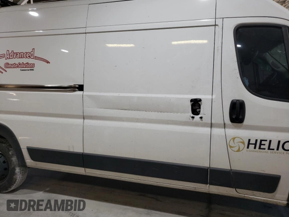 2023 Ram ProMaster Cargo with VIN 3C6MRVHG7PE510280, listed as a Copart auction lot 76764844 with 81,689 mi miles and Salvage Title. Bid and sale history available at carsss.com. Image 11.