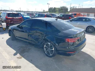 2019 Audi A4 Premium with VIN WAUGMAF41KN018335, listed as a IAAI auction lot 41570587 with 22,795 mi miles. Bid and sale history available at carsss.com. Image 3.