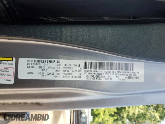 2014 Jeep Wrangler Unlimited Sahara with VIN 1C4BJWEG8EL236951, listed as a Copart auction lot 61046575 with 146,642 mi miles and Salvage title. Bid and sale history available at DreamBid. Image 13.