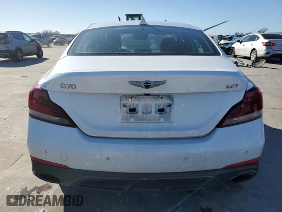 2021 Genesis G70 3.3T with VIN KMTG34LEXMU073395, listed as a Copart auction lot 43567435 with 149,093 mi miles and Salvage title. Bid and sale history available at DreamBid. Image 6.