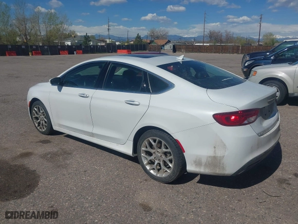 2015 Chrysler 200 C with VIN 1C3CCCEG8FN624043, listed as a IAAI auction lot 42045910 with 96,143 mi miles. Bid and sale history available at carsss.com. Image 3.