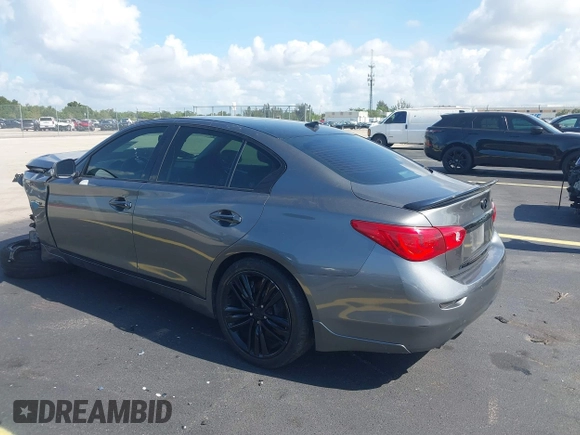 2014 Infiniti Q50 Premium with VIN JN1BV7AP0EM675221, listed as a IAAI auction lot 42551726 with 191,334 mi miles and . Bid and sale history available at DreamBid. Image 3.