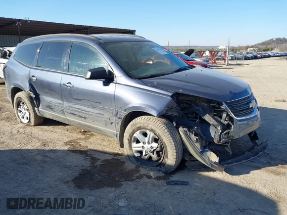2013 Chevrolet Traverse LS with VIN 1GNKRFED6DJ107509, listed as a IAAI auction lot 41391738 with 84,729 mi miles. Bid and sale history available at carsss.com. Image 1.