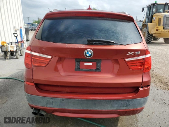 2013 BMW X3 xDrive28i with VIN 5UXWX9C5XDLK59597, listed as a Copart auction lot 54654005 with Not Provided miles and Clean Title. Bid and sale history available at DreamBid. Image 6.