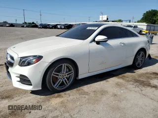 2018 Mercedes-Benz E 400 with VIN WDD1J6FB2JF035513, listed as a Copart auction lot 56752545 with 54,540 mi miles and Salvage title. Bid and sale history available at DreamBid. Image 1.