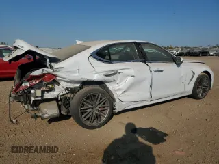 2019 Genesis G70 Dynamic with VIN KMTG34LE8KU037475, listed as a Copart auction lot 75364654 with 45,727 mi miles and Salvage Title. Bid and sale history available at DreamBid. Image 3.
