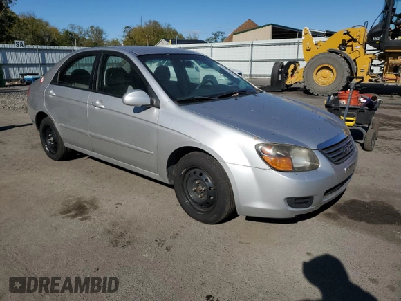2009 Kia Spectra EX with VIN KNAFE222895603636, listed as a Copart auction lot 75327854 with 169,702 mi miles and Salvage Title. Bid and sale history available at carsss.com. Image 4.