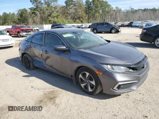 2019 Honda Civic Sedan LX with VIN 19XFC2F65KE032073, listed as a Copart auction lot 88351745 with 136,207 mi miles and Salvage Title. Bid and sale history available at carsss.com. Image 4.
