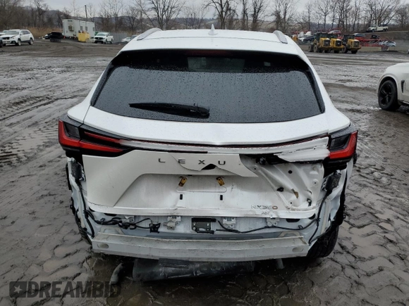 2022 Lexus NX with VIN 2T2GGCEZXNC002950, listed as a Copart auction lot 46861575 with 51,362 mi miles and Salvage Title. Bid and sale history available at carsss.com. Image 6.