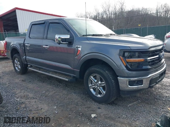 2024 Ford F-150 XLT with VIN 1FTEW3LPXRFA58948, listed as a IAAI auction lot 41537215 with 14,887 mi miles. Bid and sale history available at carsss.com. Image 1.