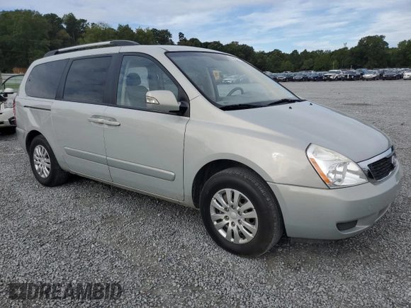 2012 Kia Sedona LX with VIN KNDMG4C77C6456849, listed as a Copart auction lot 69638314 with 206,434 mi miles and Salvage Title. Bid and sale history available at carsss.com. Image 4.