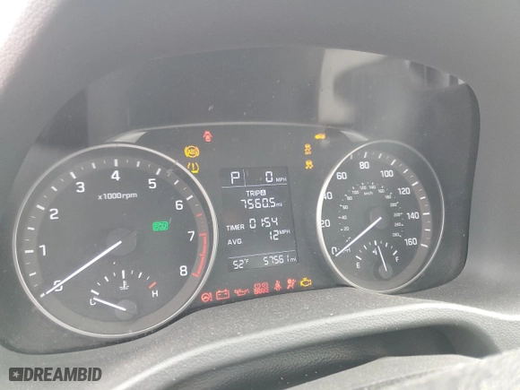 2017 Hyundai Elantra Limited with VIN 5NPD84LF4HH141444, listed as a Copart auction lot 49460815 with 57,561 mi miles and Salvage Title. Bid and sale history available at carsss.com. Image 9.