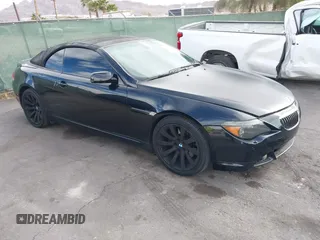 2007 BMW 6 Series 650i with VIN WBAEK13587CN82528, listed as a IAAI auction lot 41906164 with 150,234 mi miles. Bid and sale history available at carsss.com. Image 1.