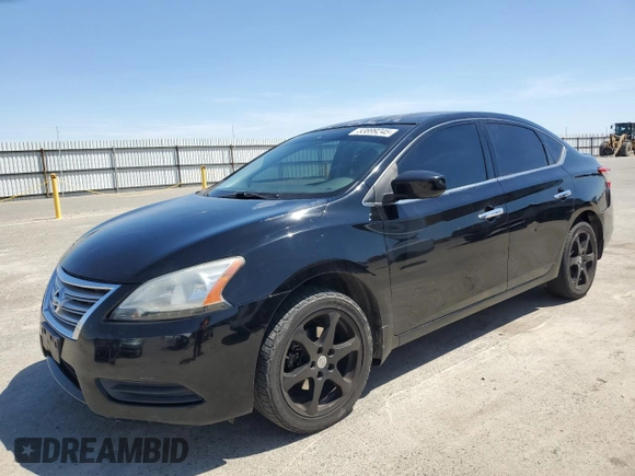 2015 Nissan Sentra S with VIN 3N1AB7AP3FY285913, listed as a Copart auction lot 53899245 with 153,164 mi miles and Salvage Title. Bid and sale history available at carsss.com. Image 1.