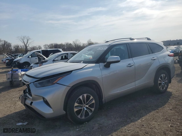 2023 Toyota Highlander L with VIN 5TDKDRBH4PS526417, listed as a Copart auction lot 51647625 with 34,480 mi miles and Salvage Title. Bid and sale history available at carsss.com. Image 1.