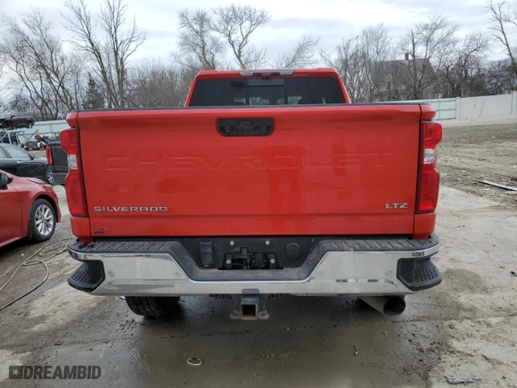 2022 Chevrolet Silverado 2500HD LTZ with VIN 2GC4YPEY8N1243150, listed as a Copart auction lot 47221465 with 0 mi miles and Salvage Title. Bid and sale history available at carsss.com. Image 6.