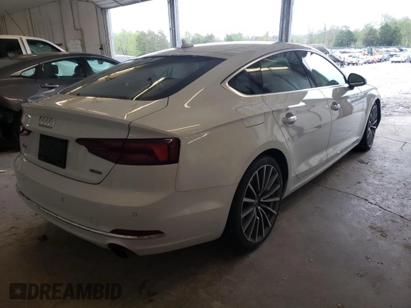 2019 Audi A5 Sportback Premium Plus with VIN WAUBNCF53KA004469, listed as a Copart auction lot 47743593 with 54,760 mi miles. Bid and sale history available at carsss.com. Image 3.