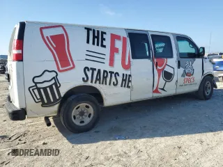 2011 Chevrolet Express Cargo Van with VIN 1GCWGGBA4B1155880, listed as a Copart auction lot 46640635 with 206,187 mi miles and Salvage Title. Bid and sale history available at carsss.com. Image 3.