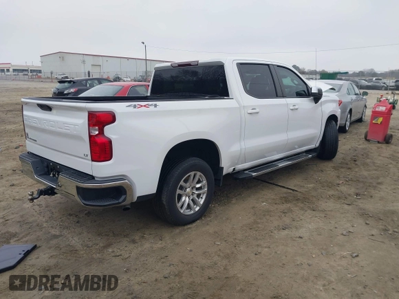 2021 Chevrolet Silverado 1500 LT with VIN 3GCUYDET7MG349971, listed as a IAAI auction lot 41186168 with 48,335 mi miles. Bid and sale history available at carsss.com. Image 4.