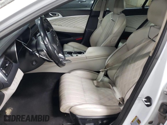 2019 Genesis G70 2.0T Advanced with VIN KMTG44LA5KU025181, listed as a Copart auction lot 77396194 with 96,318 mi miles and Salvage Title. Bid and sale history available at carsss.com. Image 7.