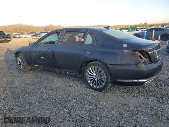 2018 Genesis G90 Ultimate with VIN KMHG54JHXJU041172, listed as a Copart auction lot 46804345 with 39,727 mi miles and Salvage Title. Bid and sale history available at DreamBid. Image 2.