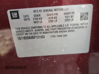 2016 Chevrolet Malibu Limited LTZ with VIN 1G11E5SA9GF127502, listed as a Copart auction lot 77624464 with 158,683 mi miles and Salvage Title. Bid and sale history available at carsss.com. Image 14.