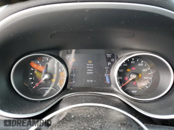 2018 Jeep Compass Limited with VIN 3C4NJDCB4JT200410, listed as a Copart auction lot 52582405 with 92,182 mi miles and Salvage title. Bid and sale history available at DreamBid. Image 9.