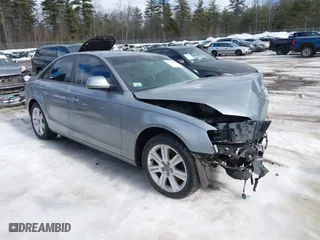 2009 Audi A4 2.0T Prem with VIN WAULF78KX9N077014, listed as a IAAI auction lot 41599525 with 1 mi miles. Bid and sale history available at carsss.com. Image 1.