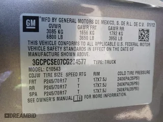 2012 Chevrolet Silverado 1500 LT with VIN 3GCPCSE07CG204577, listed as a IAAI auction lot 41629601 with 321,459 mi miles. Bid and sale history available at carsss.com. Image 9.