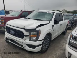 2023 Ford F-150 XL with VIN 1FTEX1CP3PKD50009, listed as a Copart auction lot 59509115 with 90,138 mi miles and Salvage title. Bid and sale history available at DreamBid. Image 1.