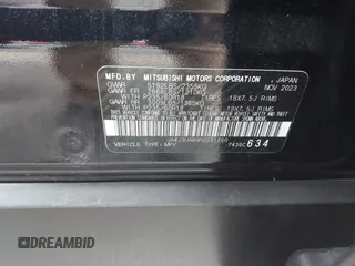 2024 Mitsubishi Outlander ES z VIN JA4J3UA89RZ031760, wystawiony jako IAAI lot #41140604 z przebiegiem 54 640 mil mil oraz . Historia ofert i sprzedaży dostępna na DreamBid. Obrazek 9.