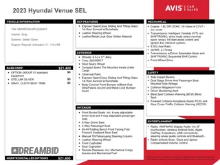 2023 Hyundai Venue SEL with VIN KMHRC8A30PU220887, listed as a Copart auction lot 62920485 with 54,009 mi miles and Non repairable. Bid and sale history available at DreamBid. Image 13.