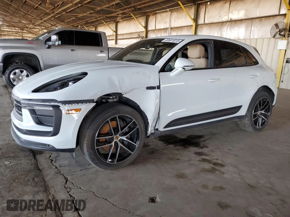 2023 Porsche Macan with VIN WP1AA2A50PLB00727, listed as a Copart auction lot 53501815 with 7,854 mi miles and Salvage Title. Bid and sale history available at carsss.com. Image 1.