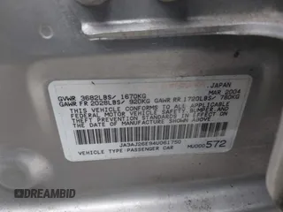 2004 Mitsubishi Lancer ES with VIN JA3AJ26E94U061750, listed as a IAAI auction lot 41262993 with 168,723 mi miles. Bid and sale history available at carsss.com. Image 9.